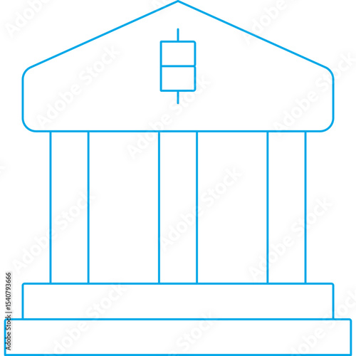 Bank single icon vector illustration