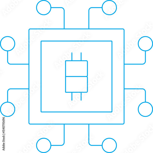 Chip board single icon vector illustration
