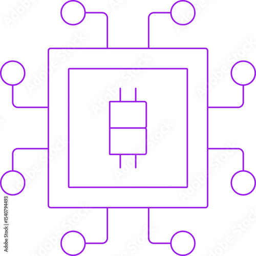 Chip board single icon vector illustration