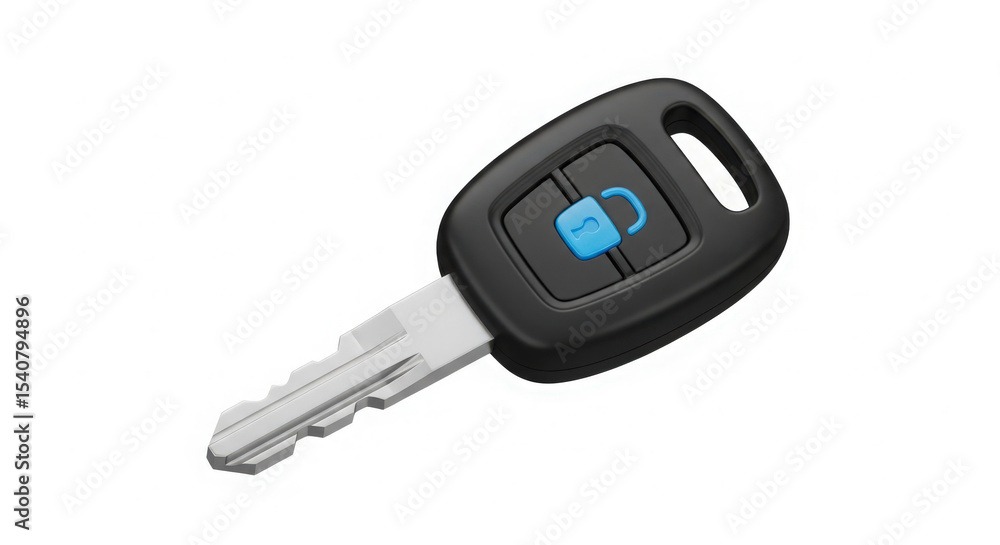 Car key with buttons on a white background Car key with buttons on a white background