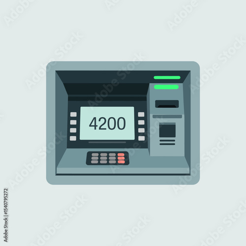 ATM machine icon for banking apps and websites