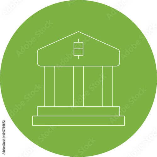 Bank single icon vector illustration