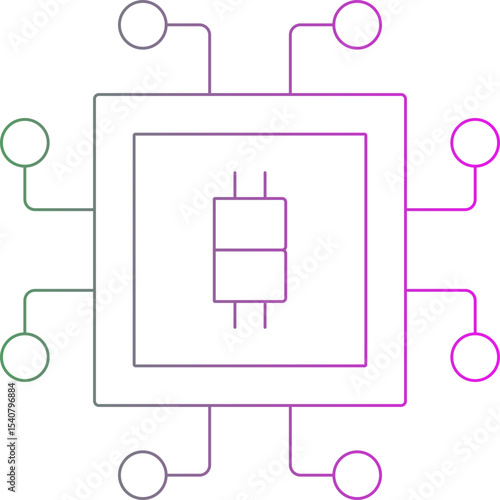 Chip board single icon vector illustration