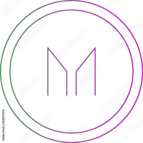 Crypto coin 1 single icon vector illustration