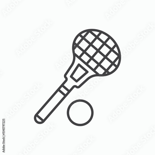 Lacrosse stick ball icon