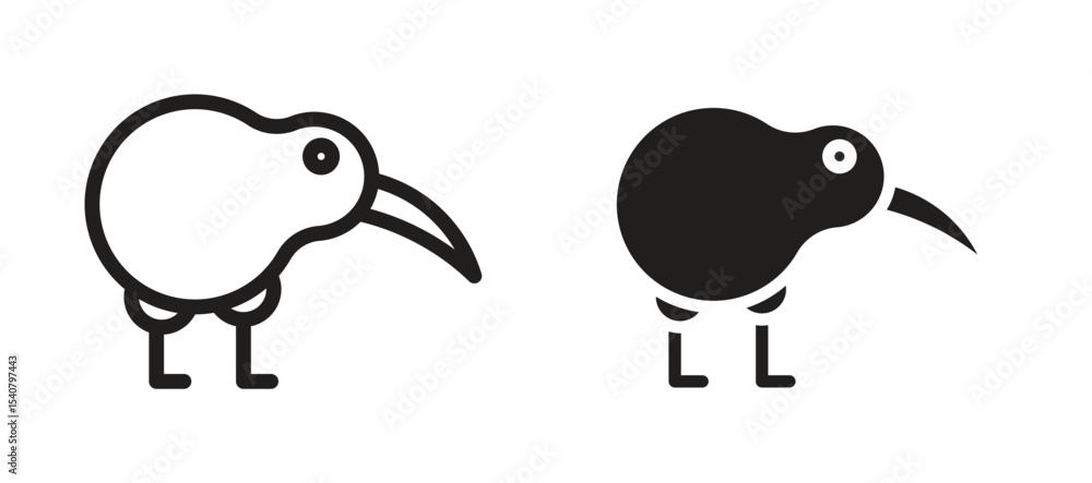 Obraz premium Kiwi bird icon