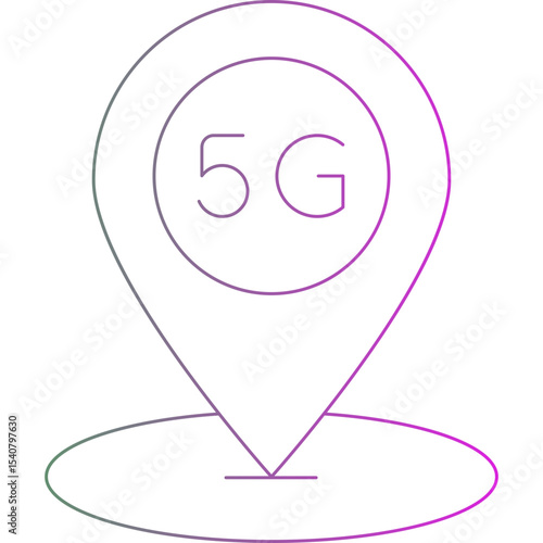 Location 5g single icon vector illustration