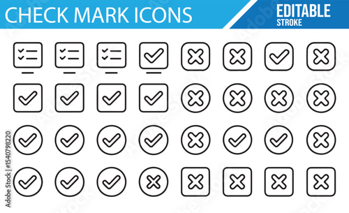 Confirmation and rejection icons for forms and feedback systems

