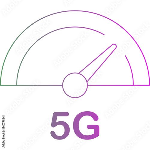 5g speed single icon vector illustration