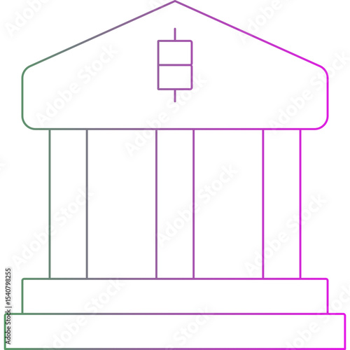 Bank single icon vector illustration