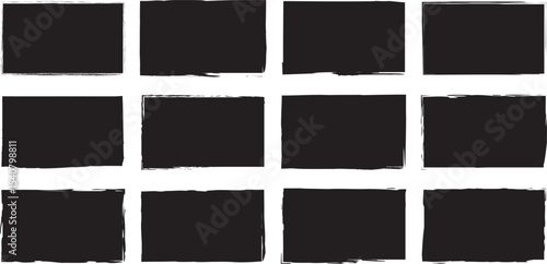 This collection features rough-edged painted blocks in a grid layout, perfect for abstract compositions, print media, or digital branding.

