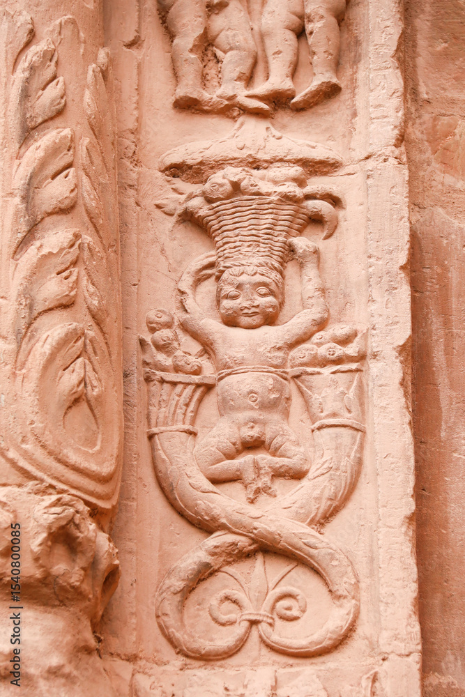 Architectural details of Portal of plateresque style St. Andrew's church in Villanueva de Los Infantes town Architectural details of Portal of plateresque style St. Andrew's church in Villanueva de Los Infantes town