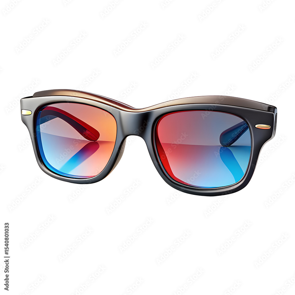 3D Eyeglasses with Thick Frame and Soft Shadow Isolated on Transparent Background 3D Eyeglasses with Thick Frame and Soft Shadow Isolated on Transparent Background