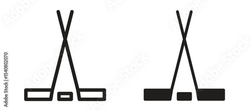 Hockey sticks icon