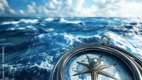 compass on the sea