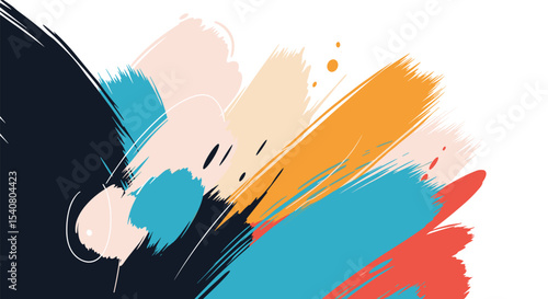 An Abstract Splash of Color on a White Canvas Creating a Modern Art Piece