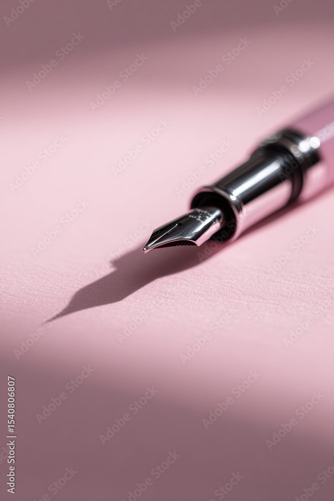 Fototapeta premium Luxury Writing Tool Displayed with Soft Reflections 
