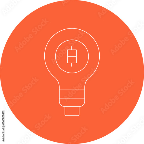 Coin idea single icon vector illustration