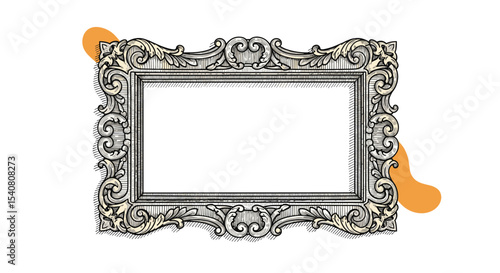 A Vintage Ornate Frame With Decorative Accents For Pictures Paintings And Portraits Beautiful Design