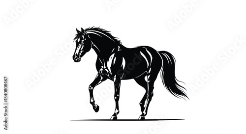 Majestic Equine Illustration A Stunning Portrayal of Graceful Horse Beauty and Powerful Presence
