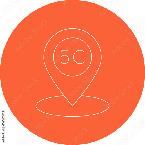 Location 5g single icon vector illustration