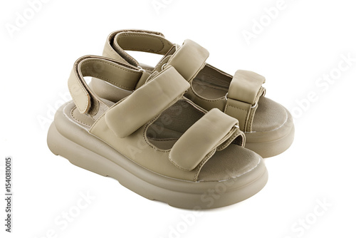 Obraz na plátně Pair of stylish flip-flops