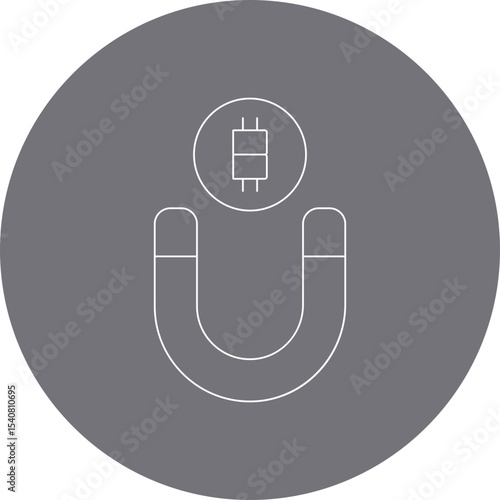 Magnet single icon vector illustration