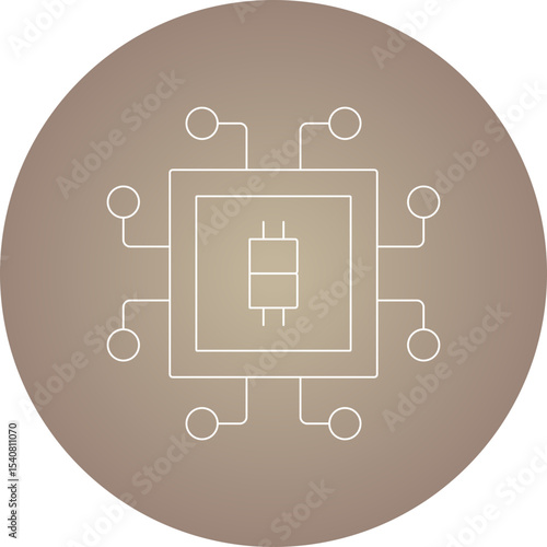 Chip board single icon vector illustration
