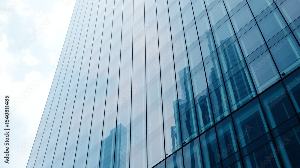 Modern glass skyscraper building exterior facade Modern glass skyscraper building exterior facade