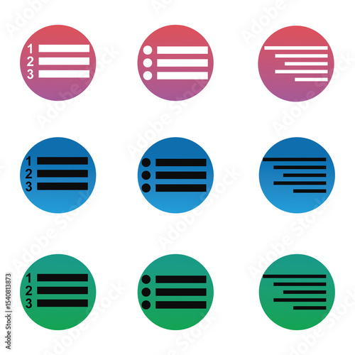 Unique style contact icon set