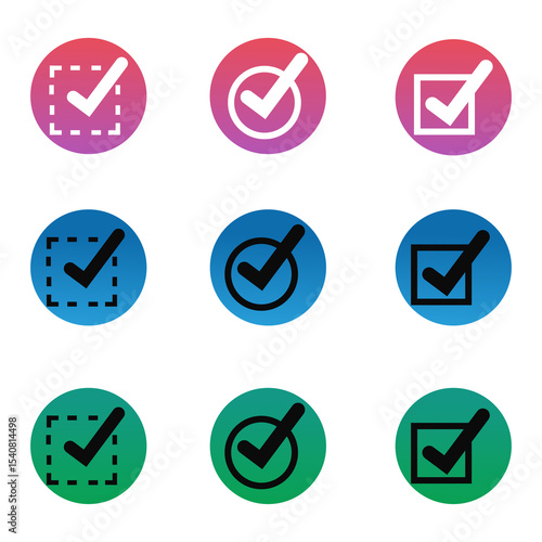 Unique style contact icon set