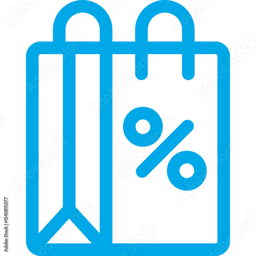 Discount bag single icon vector illustration