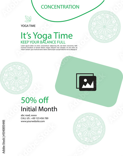 Construction Flyer Template Design, Minimalist Print Brochure