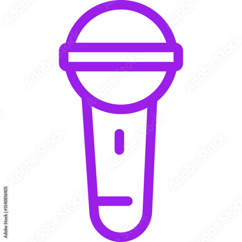 Mic single icon vector illustration