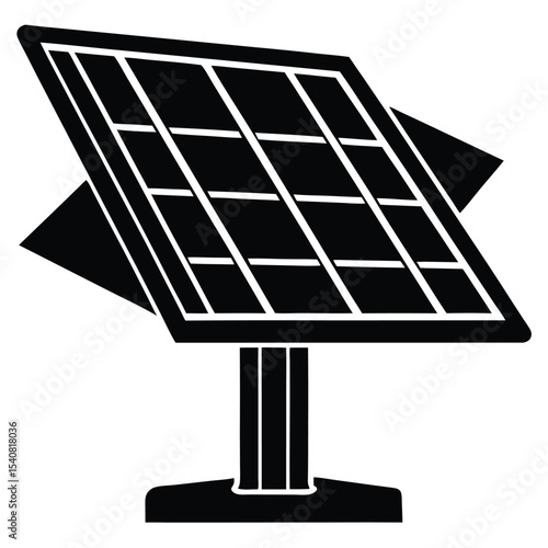 Solar Panel Icon Modern Renewable Energy Illustration for Sustainability Concepts and EcoFriendly Design
