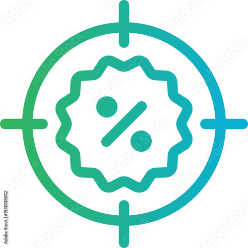 Target discount single icon vector illustration