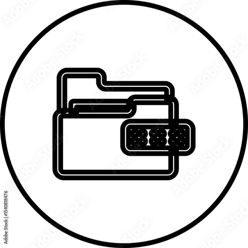 Folder single icon vector illustration