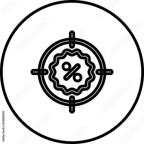 Target discount single icon vector illustration