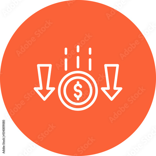 Inflation single icon vector illustration