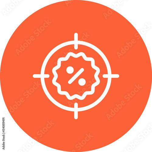Target discount single icon vector illustration
