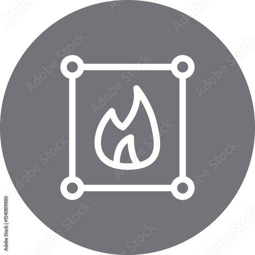 Fire single icon vector illustration