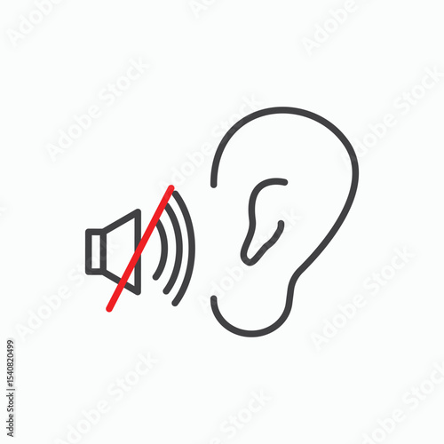 Ear deaf icon