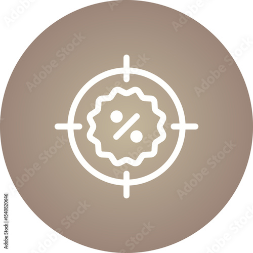 Target discount single icon vector illustration