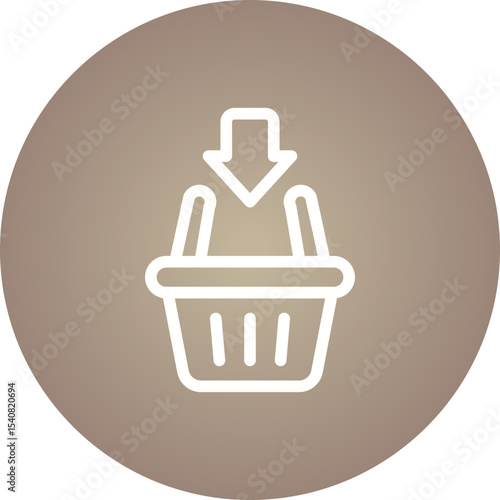 Basket single icon vector illustration