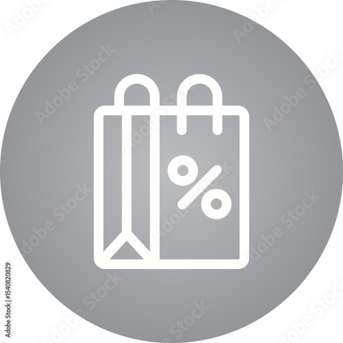Discount bag single icon vector illustration