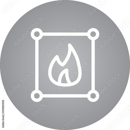 Fire single icon vector illustration