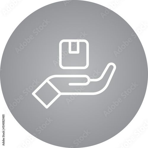 Parcel single icon vector illustration