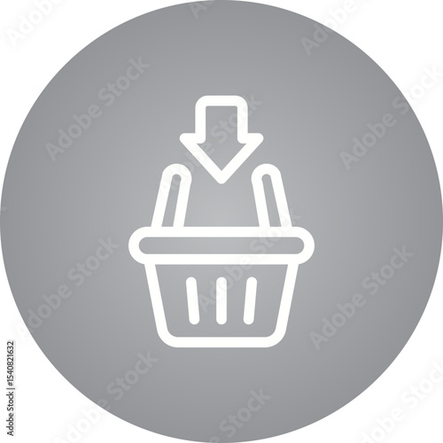 Basket single icon vector illustration