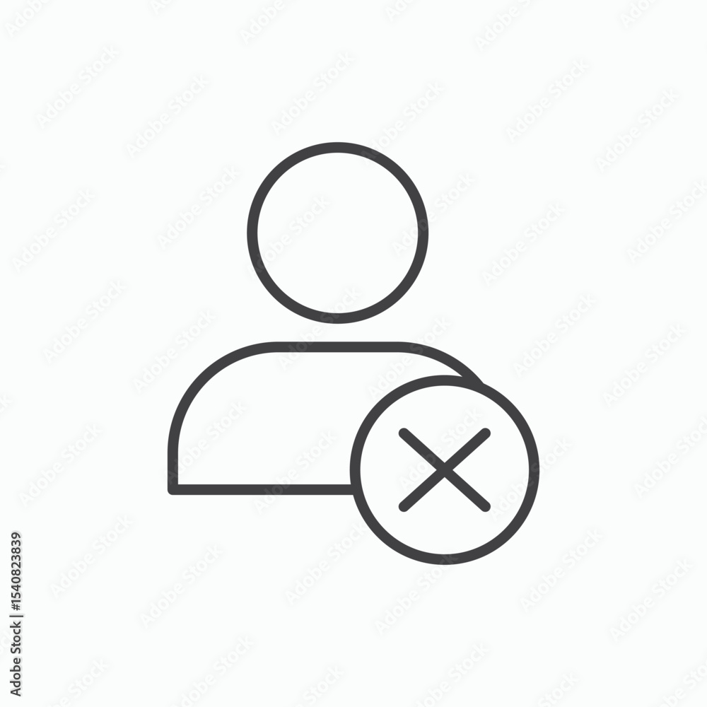 Fototapeta premium Delete user icon