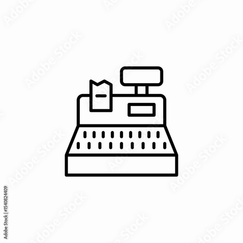 cashier machine icon sign vector